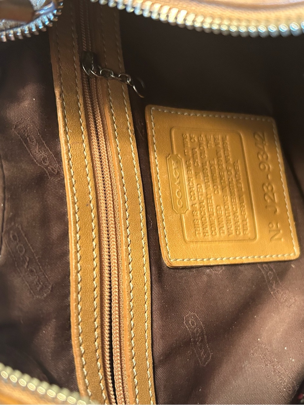 Coach Brown Leather Shoulder Bag - Picture 4 of 6
